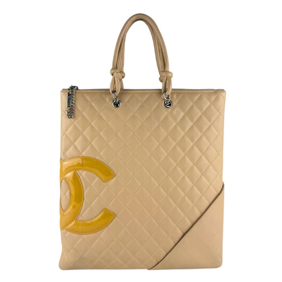 Chanel CHANEL Cambon Line Leather Handbag, Beige, Women's z9639: --- Catalog ---Category: SizeSize (HxWxD): 33cm x 30cm x 2cm / 12.99'' x 11.81'' x 0.78''Category: DesignType: HandbagColor: BeigeGender: WomenMaterial: Leather Category: GeneralBrand: ChanelCountry o