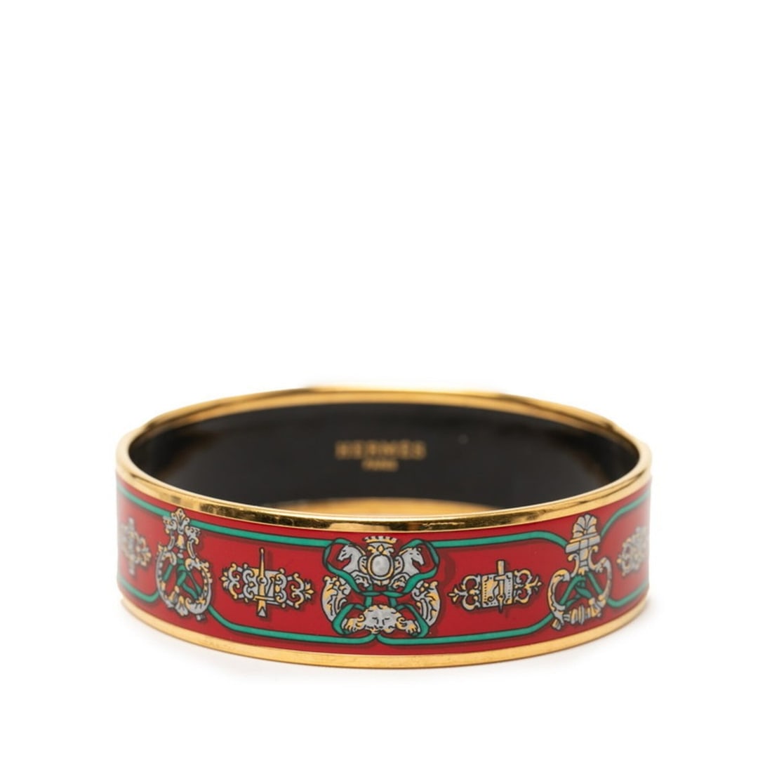 Hermes Enamel GM Cloisonné Bangle, Red Plated, Women's: --- Catalog ---Category: SizeWidth: 2cm / 0.78''Length: 20.5cm / 8.07''Total Length: 22.5cm / 8.85''Category: DesignType: BangleColor: Red colorGender: WomenMaterial: Cloisonné/enamelCategory: Genera