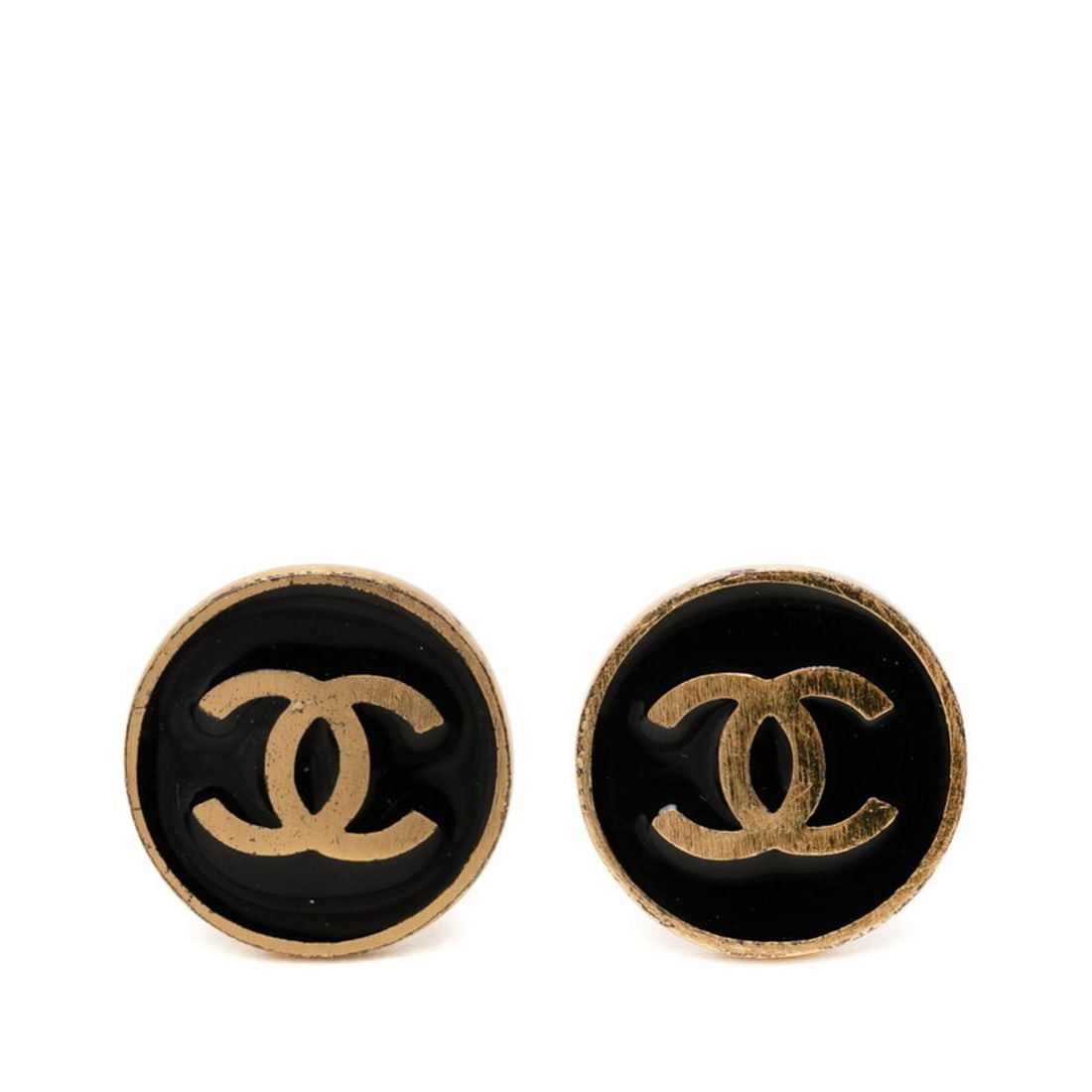 Chanel Coco Mark Earrings, Gold, Black Plated, Enamel, Women's CHANEL: --- Catalog ---Category: SizeSize (HxWxD): 21.00mm x 21.00mm / 0.83'' x 0.83''Category: DesignType: Clip earringsColor: Black, GoldGender: WomenMaterial: EnamelCategory: GeneralBrand: Chanel--- Item L