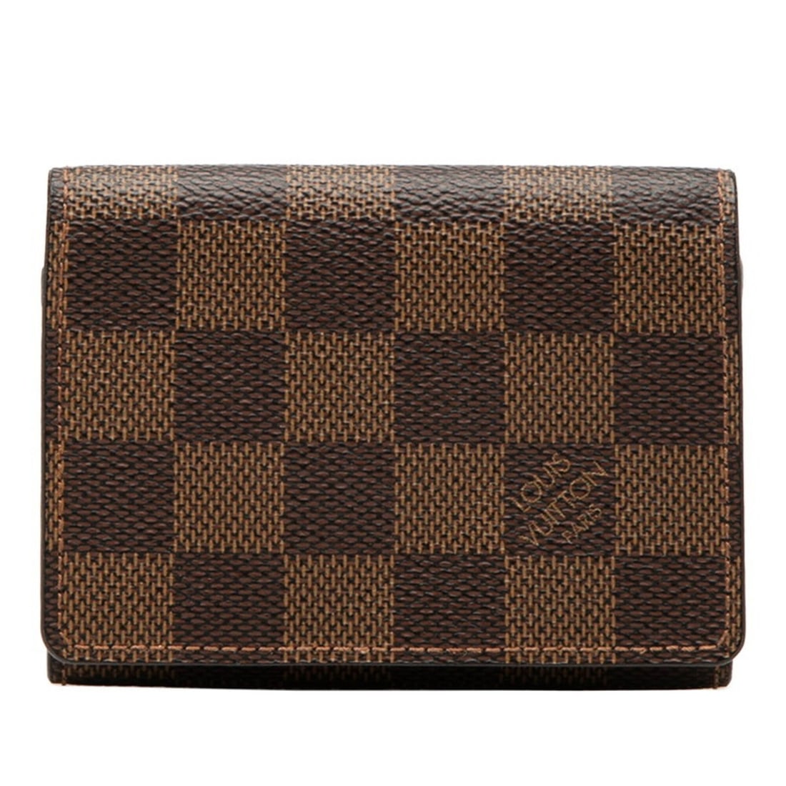 Louis Vuitton Damier Enveloppe Carte de Visite Business Card Holder/Card Case N62920 Brown Leather: --- Catalog ---Category: DesignType: Business card caseColor: BrownGender: WomenClosure: OpenMaterial: PVC , Leather Category: GeneralLine: DamierBrand: Louis VuittonCategory: Physical PropertiesSize 