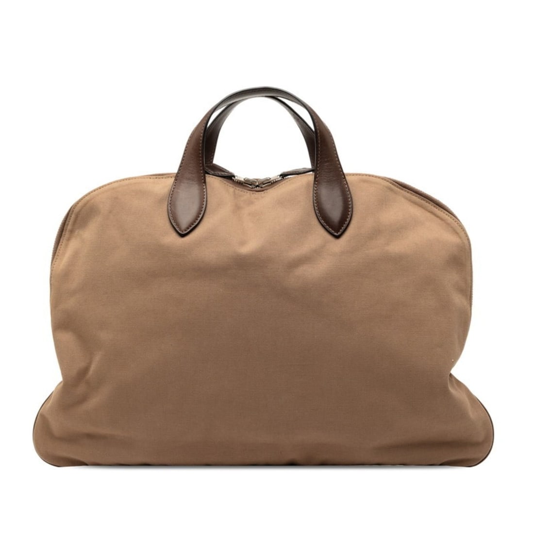 Hermes Edit 42 Handbag Business Bag Tote Brown Silver Hardware Canvas Leather Women's HERMES (1 of 11)