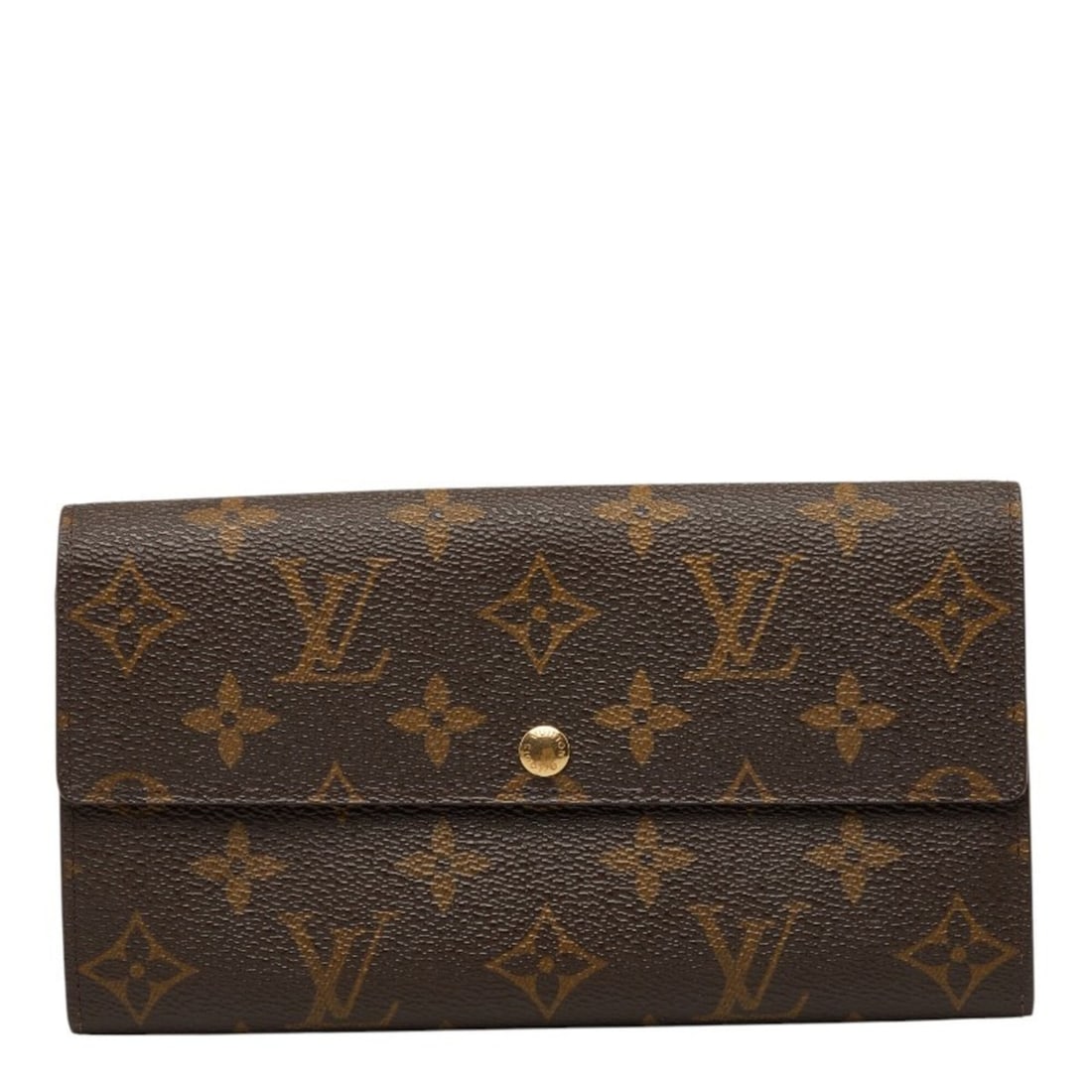 Louis Vuitton Monogram Pochette Portemonnaie Credit Long Wallet M61725 Brown Leather Women's LOUIS: --- Catalog ---Category: SizeSize (HxWxD): 10.5cm x 19cm x 1cm / 4.13'' x 7.48'' x 0.39''Category: DesignType: Long wallet (bi-fold)Color: BrownGender: WomenMaterial: PVC , Leather Category: GeneralMP