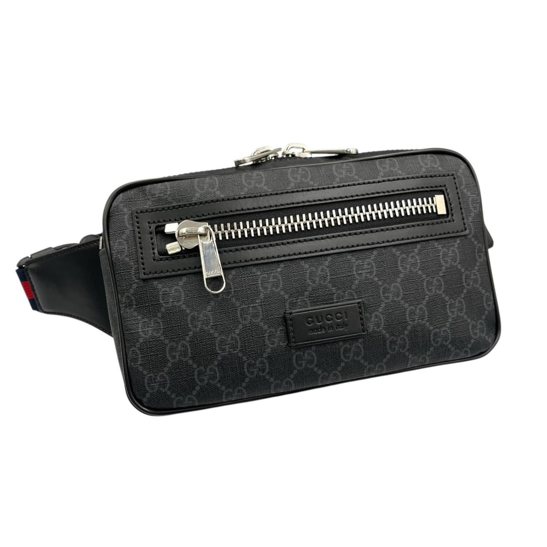 Gucci GUCCI Body Bag Belt GG Supreme Canvas Black Men's: --- Catalog ---Category: SizeSize (HxWxD): 14cm x 24cm x 5cm / 5.51'' x 9.44'' x 1.96''Category: DesignType: Document case, Sling bagColor: BlackGender: MenMaterial: GG Supreme Category: GeneralBrand: