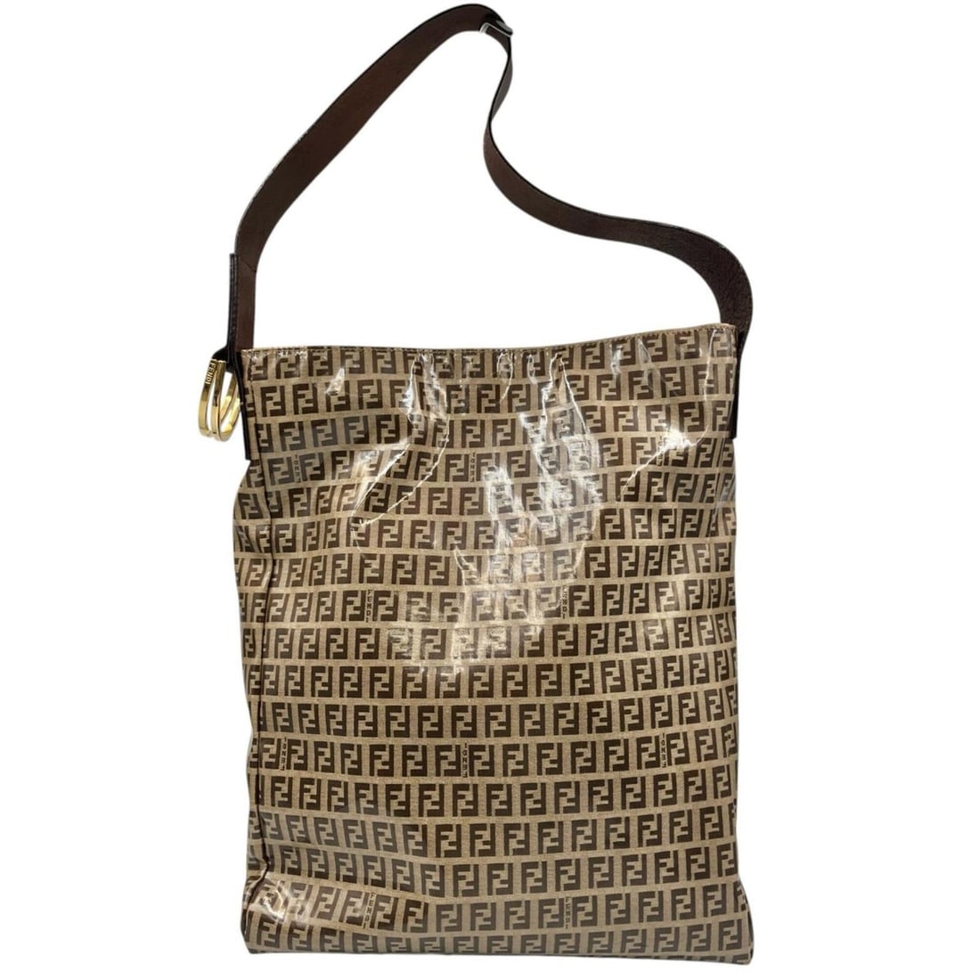 Fendi Zucchino One-Shoulder Bag, PVC Coated Canvas, Women's: --- Catalog ---Category: SizeSize (HxWxD): 40cm x 30cm x 7cm / 15.74'' x 11.81'' x 2.75''Category: DesignType: Shoulder bagColor: BrownGender: WomenMaterial: Zucchino Category: GeneralBrand: Fendi--- 