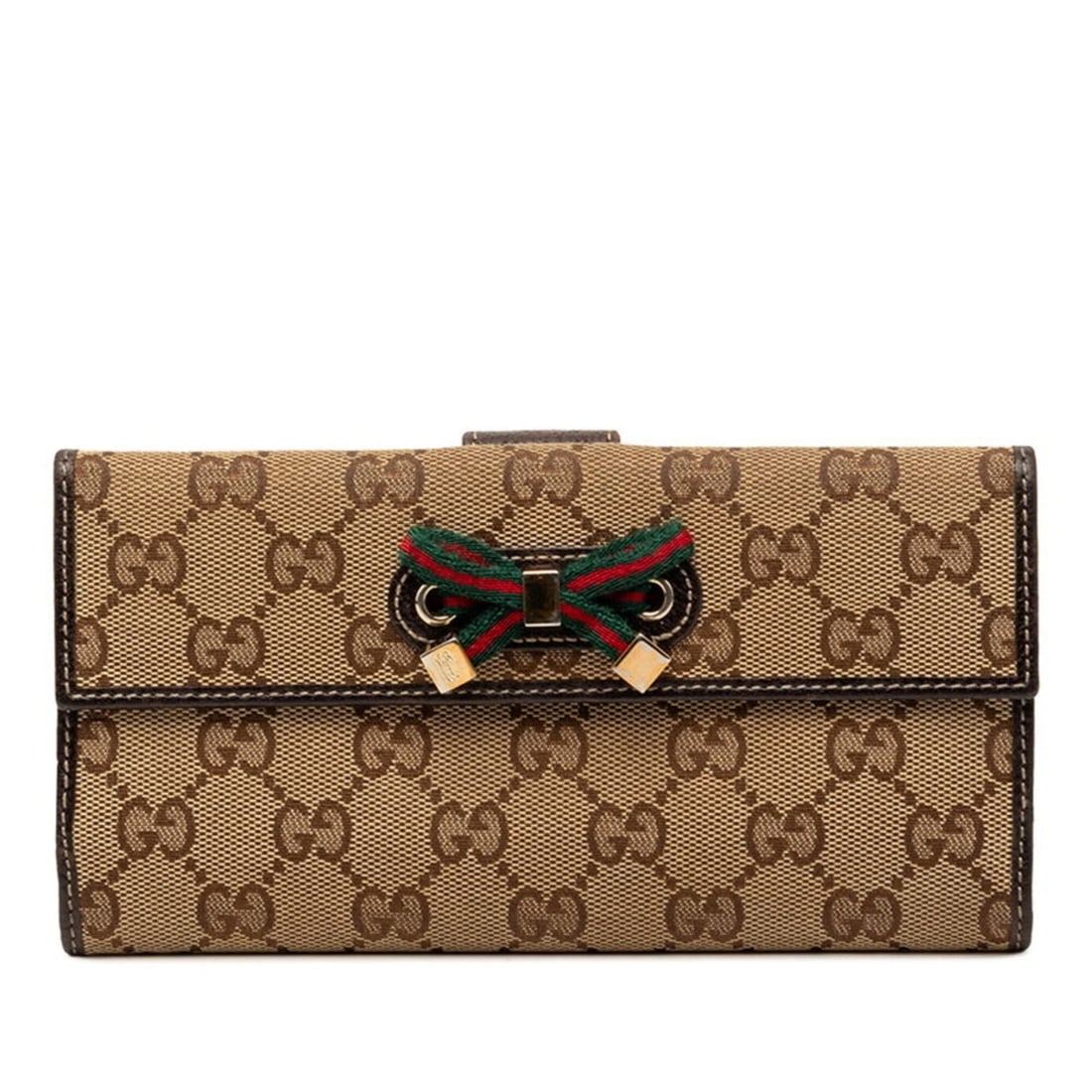 Gucci GG Canvas Princy Sherry Line Tri-fold Long Wallet 167464 Beige Brown Leather Women's GUCCI: --- Catalog ---Category: SizeSize (HxWxD): 10cm x 19cm x 1cm / 3.93'' x 7.48'' x 0.39''Category: DesignType: Long wallet (tri-fold)Color: Beige, BrownGender: WomenMaterial: Canvas , Leather Category: 