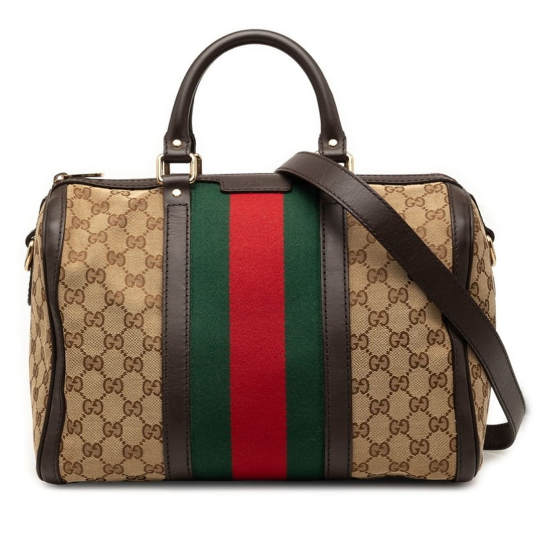 Gucci GG Canvas Sherry Line Mini Boston Bag, Handbag, Shoulder 2-Way, 247205, Beige Leather,: --- Catalog ---Category: SizeStrap Drop: 50cm / 19.68''Handle Drop: 8.50cm / 3.35''Size (HxWxD): 23cm x 32.5cm x 16.5cm / 9.05'' x 12.79'' x 6.49''Category: DesignType: Boston bag, Handbag, Shoulder b