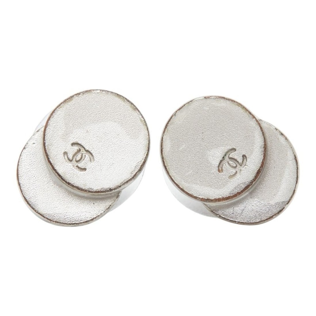 Chanel Coco Mark Earrings, Silver Metal, Women's CHANEL: --- Catalog ---Category: SizeSize (HxWxD): 14.30mm x 10.00mm x 9.60mm / 0.56'' x 0.39'' x 0.38''Category: DesignType: Stud earringsColor: SilverGender: WomenMaterial: MetalCategory: GeneralBrand: Chan