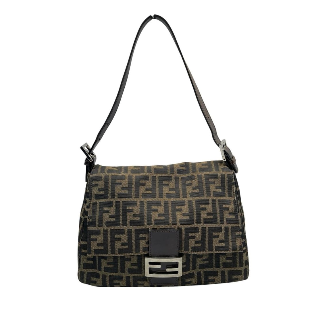Fendi Mamma Bucket Zucca Canvas/Leather Tote Bag, Brown, Women's: --- Catalog ---Category: SizeSize (HxWxD): 20cm x 29cm x 12cm / 7.87'' x 11.41'' x 4.72''Category: DesignType: Tote bagColor: BrownGender: WomenMaterial: Zucca Category: GeneralBrand: Fendi--- Item Li