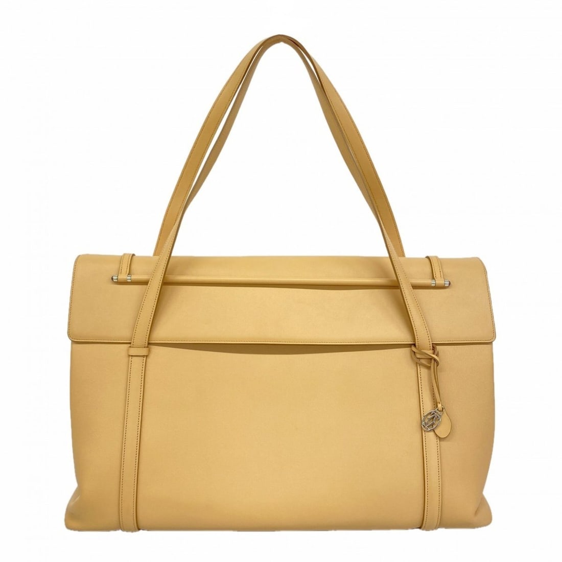 Cartier Tote Bag, Cabochon Leather, Light Brown, Women's, P2873627: --- Catalog ---Category: SizeSize (HxWxD): 28cm x 45cm x 16cm / 11.02'' x 17.71'' x 6.29''Category: DesignType: Tote bagColor: Light brownGender: WomenMaterial: Leather Hardware Color: SilverCategory: