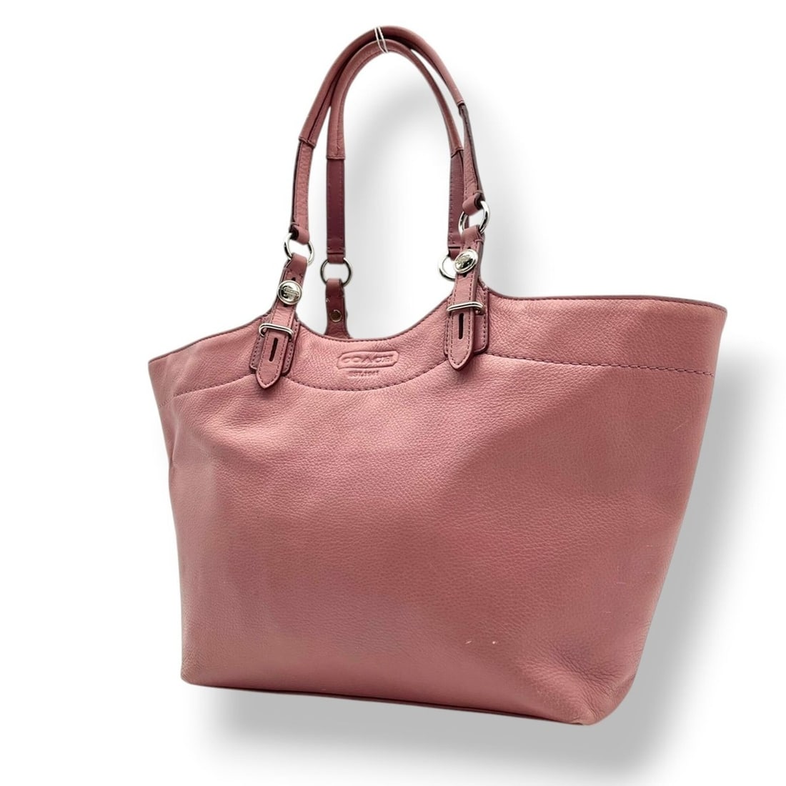 Coach tote bag/shoulder bag, leather, pink, gold hardware, S66: --- Catalog ---Category: SizeSize (HxWxD): 25cm x 44cm x 11cm / 9.84'' x 17.32'' x 4.33''Category: DesignType: Shoulder bag, Tote bagColor: Light pink, PinkGender: WomenMaterial: Leather Category: Gen