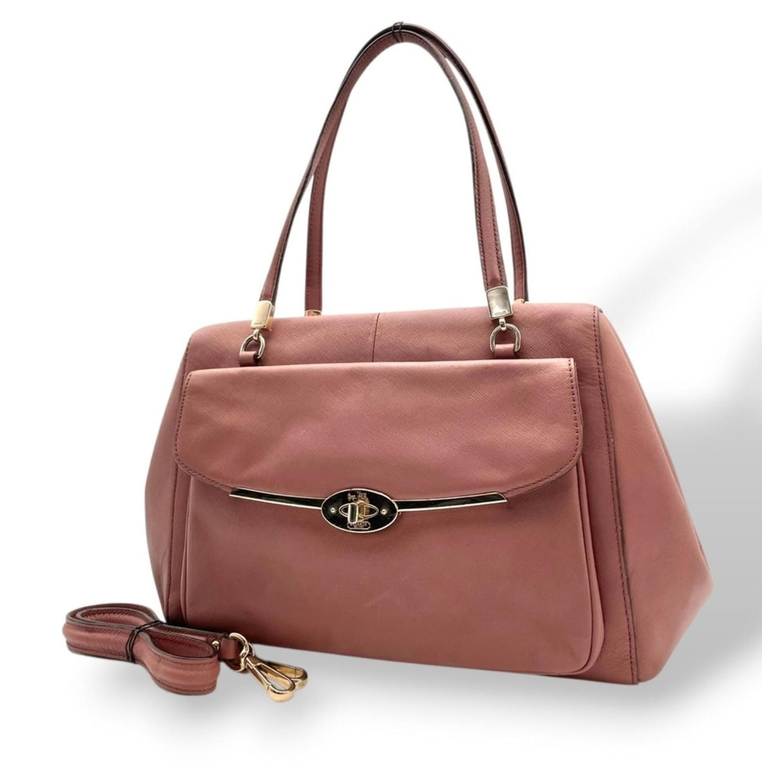 Coach Madison Madeline Satchel Leather Tote Bag Shoulder 27854 Pink Silver Hardware Women's S69: --- Catalog ---Category: SizeSize (HxWxD): 25cm x 38cm x 12cm / 9.84'' x 14.96'' x 4.72''Category: DesignType: Handbag, Shoulder bag, Tote bagColor: PinkGender: WomenMaterial: Leather Category: Genera