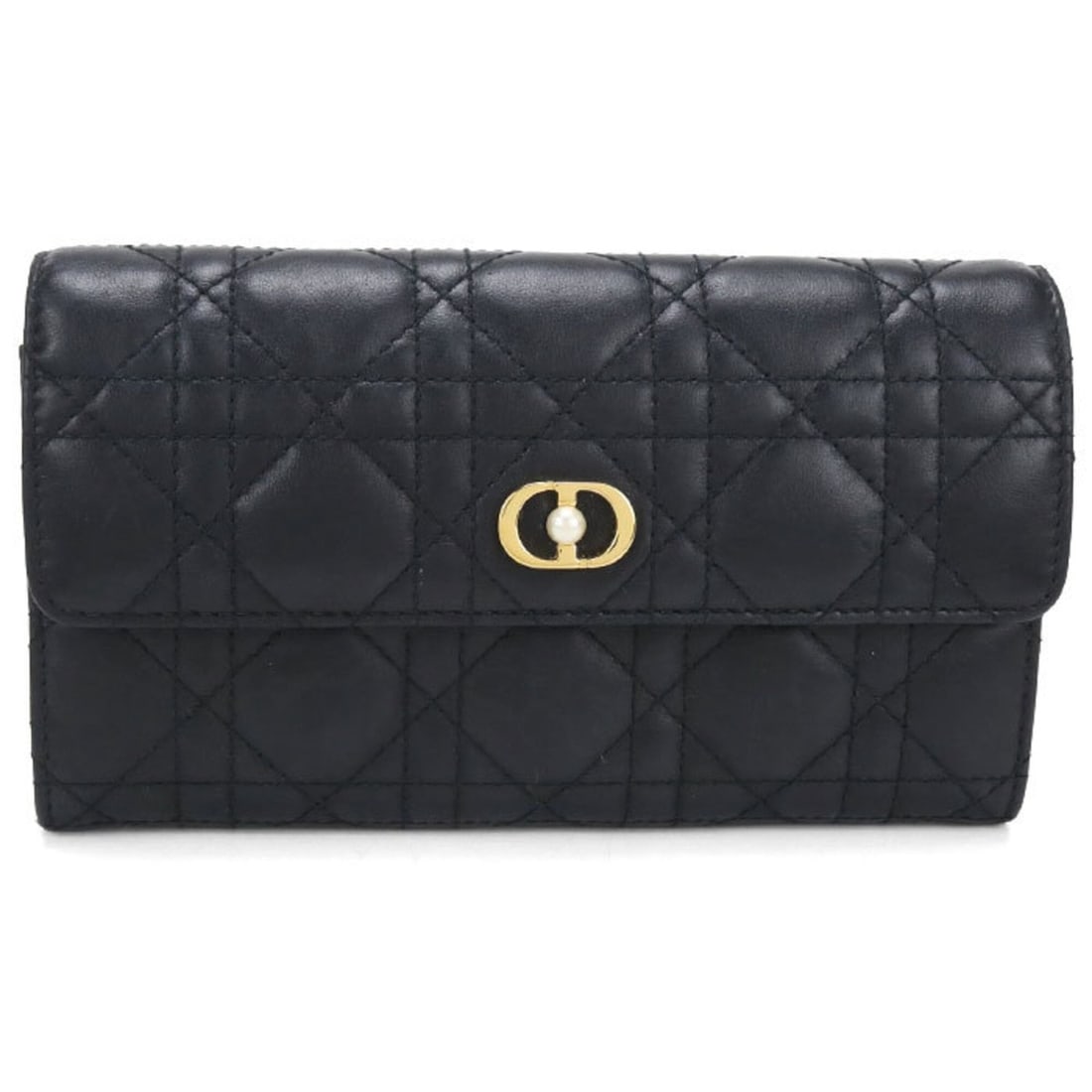 Christian Dior DIOR Dior Long Wallet Bi-fold Orchid Jolie Women's Black: --- Catalog ---Category: SizeSize (HxWxD): 11cm x 19cm x 2.5cm / 4.33'' x 7.48'' x 0.98''Category: DesignType: Long wallet (bi-fold)Color: BlackGender: WomenMaterial: Leather Leather/Fur Type: Lambski
