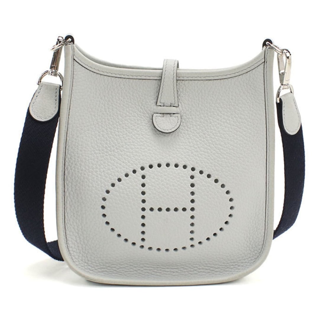 HERMES Evelyne TPM Crossbody Shoulder Bag (Y stamp) - Women's Blue: --- Catalog ---Category: SizeSize (HxWxD): 17cm x 16cm x 5.5cm / 6.69'' x 6.29'' x 2.16''Category: DesignType: Shoulder bagColor: BlueGender: WomenMaterial: Taurillon clemence leather Hardware Color: 