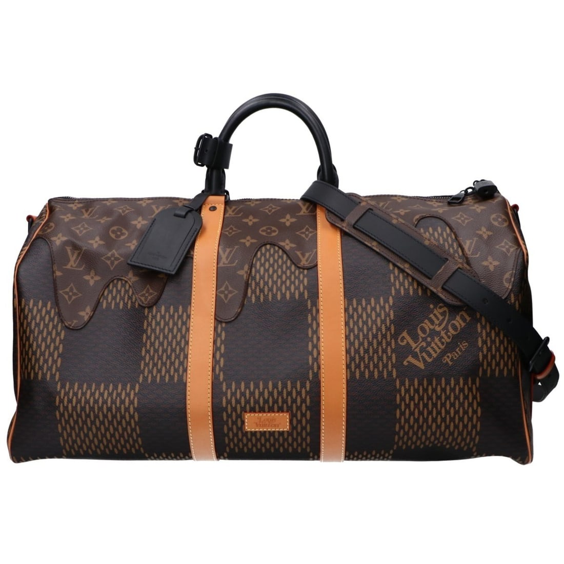 LOUIS VUITTON x NIGO 2020 N40360 Damier Giant Keepall Bandoulière 50 Boston Bag - Brown Men's: --- Catalog ---Category: SizeSize (HxWxD): 30cm x 50cm x 22cm / 11.81'' x 19.68'' x 8.66''Category: DesignType: Boston bagColor: BrownGender: MenMaterial: Damier Canvas Category: GeneralBrand: Louis V
