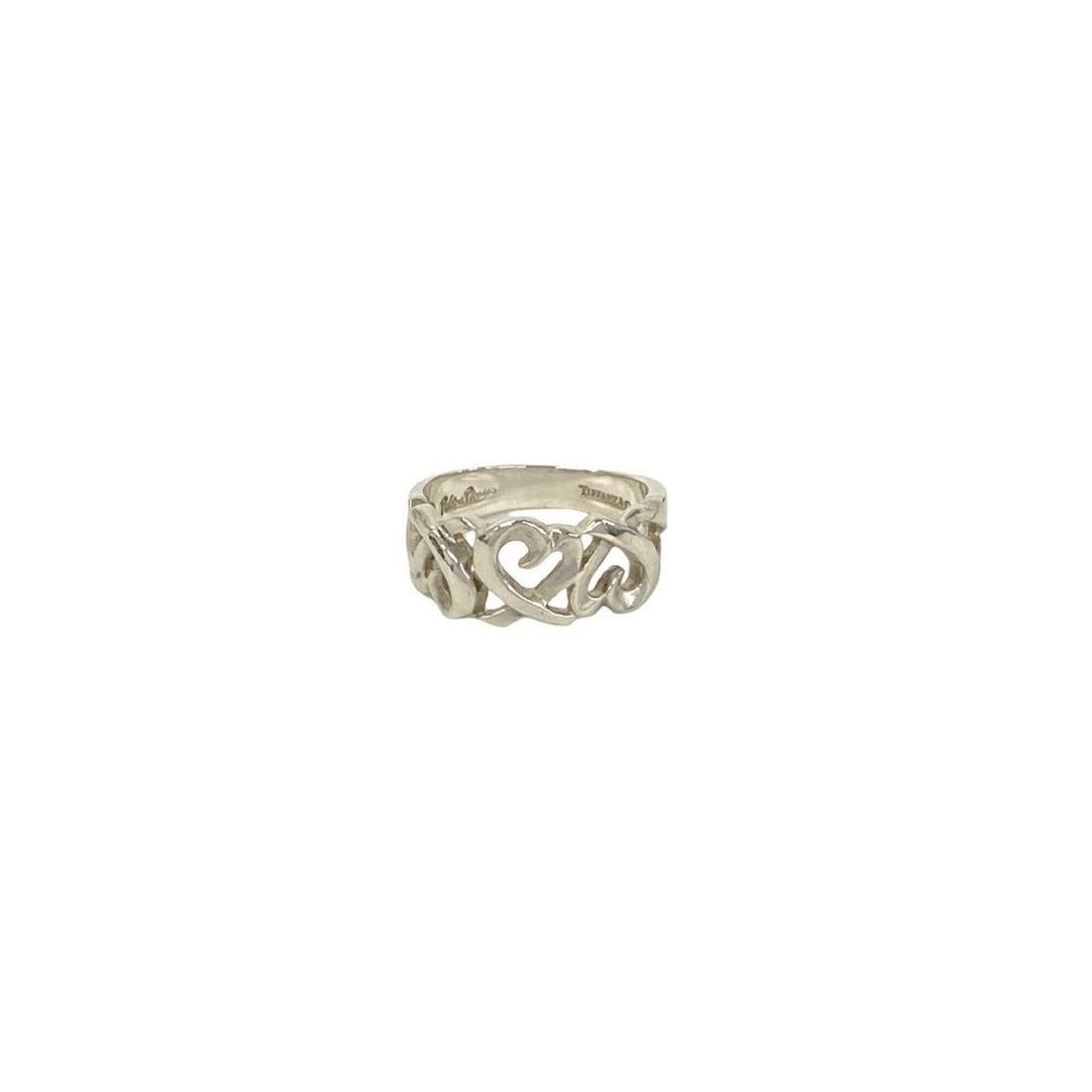 TIFFANY&Co. Tiffany Triple Loving Heart Sterling Silver 925 Ring -0501: --- Catalog ---Category: SizeJP Size: 11US Size: 6Category: DesignType: Band ringColor: SilverGender: WomenMaterial: Silver 925Category: GeneralBrand: Tiffany--- Item List ---Section: ConditionRanking