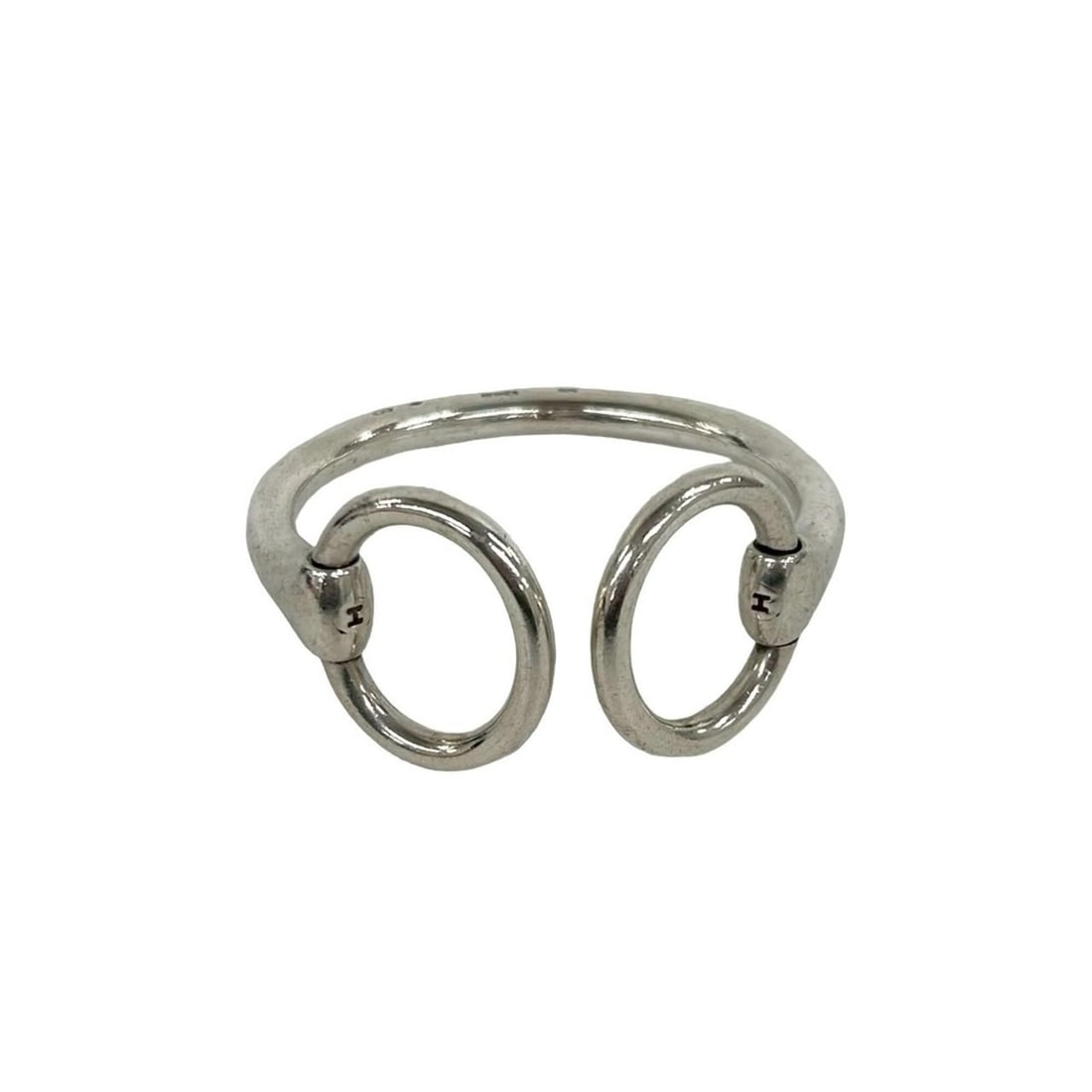 HERMES Nausicaä Sterling Silver 925 Bangle Bracelet for Women and Men (Silver, Item No. 62845, Free: --- Catalog ---Category: SizeLength: 15.5cm / 6.1''Category: DesignType: BangleColor: SilverGender: Men,WomenMaterial: Silver 925Category: GeneralBrand: Hermes--- Item List ---Section: ConditionRankin