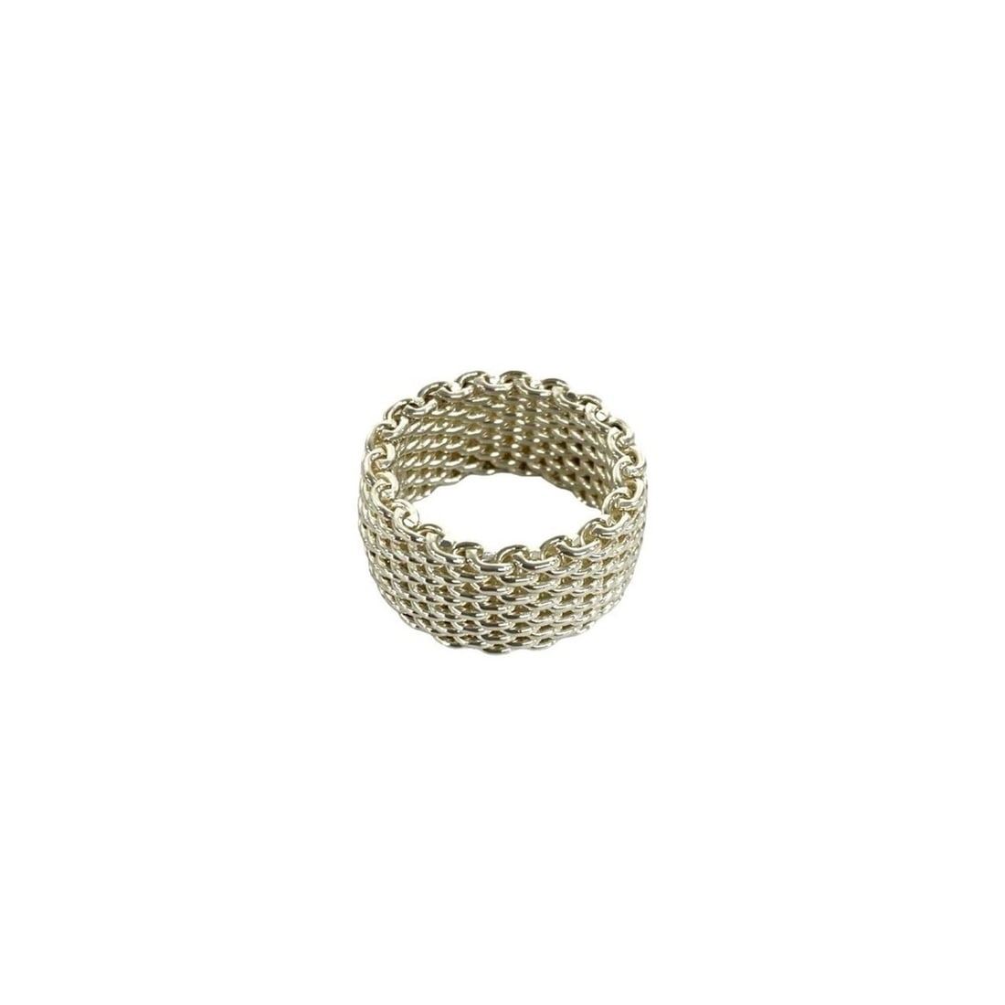 TIFFANY&Co. Tiffany Somerset Mesh Ring, Sterling Silver 925, Women's Accessory, 30425: --- Catalog ---Category: SizeJP Size: 7US Size: 4Category: DesignType: Band ringColor: SilverGender: WomenMaterial: Silver 925Category: GeneralBrand: Tiffany--- Item List ---Section: ConditionRanking: