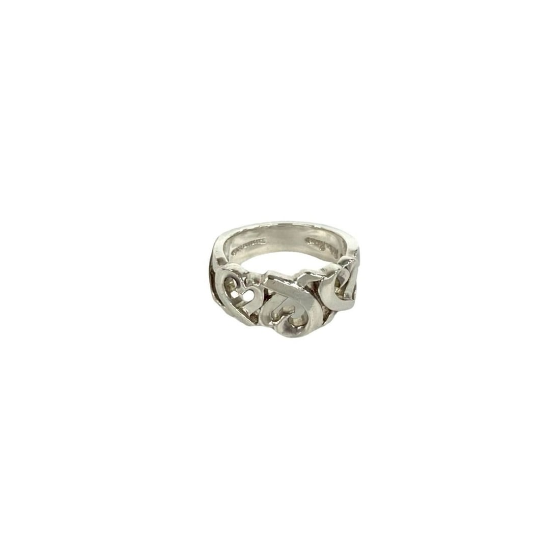 TIFFANY&Co. Tiffany Triple Loving Heart Sterling Silver 925 Ring, Women's Accessory, Silver, 42018: --- Catalog ---Category: SizeJP Size: 7US Size: 4Category: DesignType: Band ringColor: SilverGender: WomenMaterial: Silver 925Category: GeneralBrand: Tiffany--- Item List ---Section: ConditionRanking:
