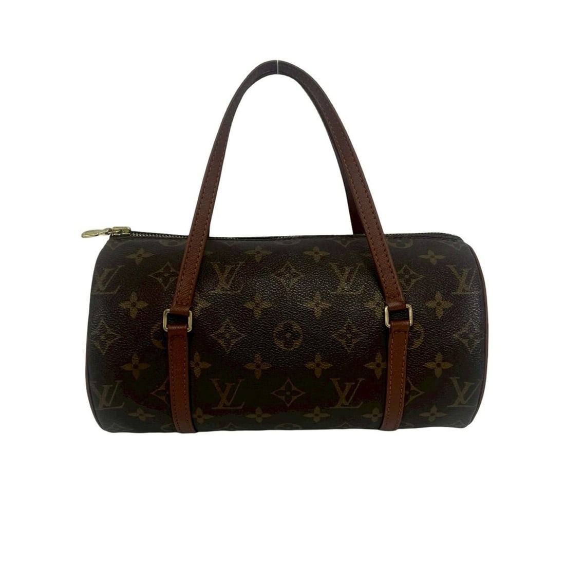 LOUIS VUITTON Papillon Leather Mini Boston Bag with Monogram Hardware, Brown, 37145: --- Catalog ---Category: SizeSize (HxWxD): 13cm x 25.5cm x 12.5cm / 5.11'' x 10.03'' x 4.92''Category: DesignType: Boston bag, HandbagColor: BrownGender: WomenMaterial: PVC , Leather Category: General