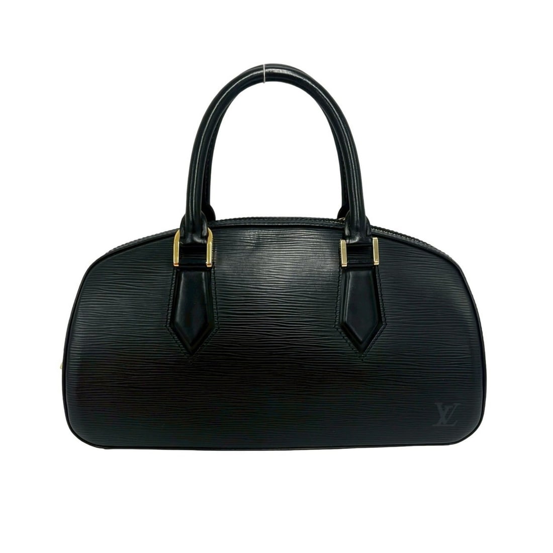 LOUIS VUITTON Vintage Jasmine Epi Leather Handbag Mini Boston Bag Noir 21066 (1 of 12)