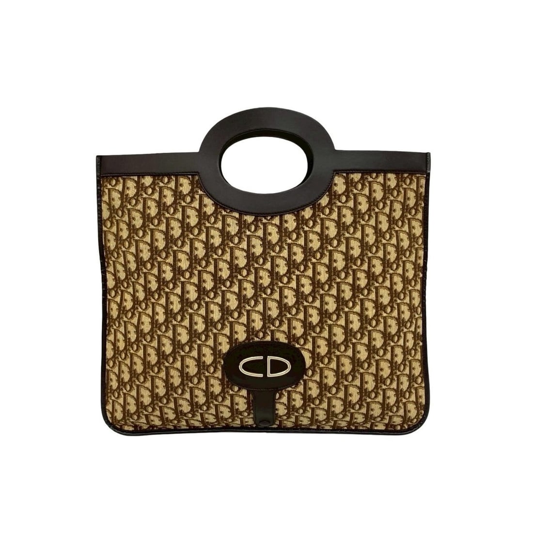 Christian Dior Vintage Trotter CD Hardware Canvas Leather Handbag Clutch Bag Brown 34270: --- Catalog ---Category: SizeSize (HxWxD): 29.5cm x 39cm / 11.61'' x 15.35''Category: DesignType: Clutch bag, HandbagColor: BrownGender: WomenMaterial: Canvas , Leather Category: GeneralBrand: Christi