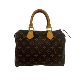 LOUIS VUITTON Louis Vuitton Vintage Speedy 25 Monogram Leather Handbag Mini Boston Bag Brown 55384