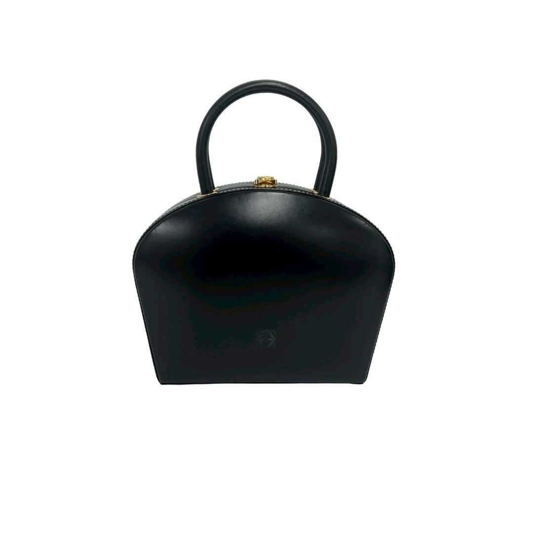 LOEWE Vintage Anagram Logo Hardware Calf Leather Handbag Mini Tote Bag Black 47707: --- Catalog ---Category: SizeSize (HxWxD): 17.5cm x 18cm x 8cm / 6.88'' x 7.08'' x 3.14''Category: DesignType: Handbag, Tote bagColor: BlackGender: WomenMaterial: Leather Category: GeneralBrand: Loewe
