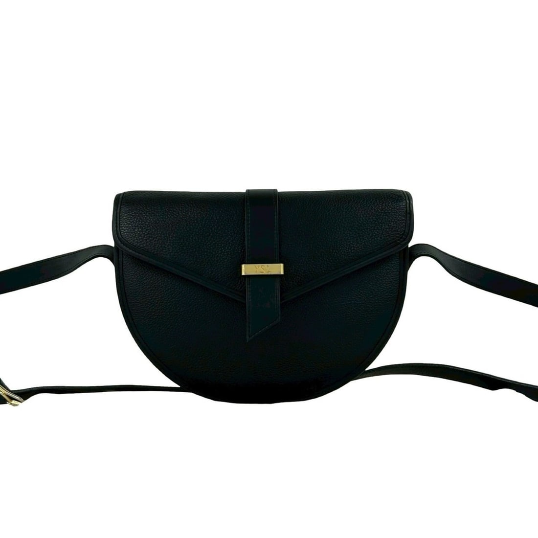 YVES SAINT LAURENT Vintage YSL Logo Hardware Leather Shoulder Bag Black 44409: --- Catalog ---Category: SizeSize (HxWxD): 18cm x 23cm x 5cm / 7.08'' x 9.05'' x 1.96''Category: DesignType: Shoulder bagColor: BlackGender: WomenMaterial: Leather Category: GeneralBrand: Yves Saint L