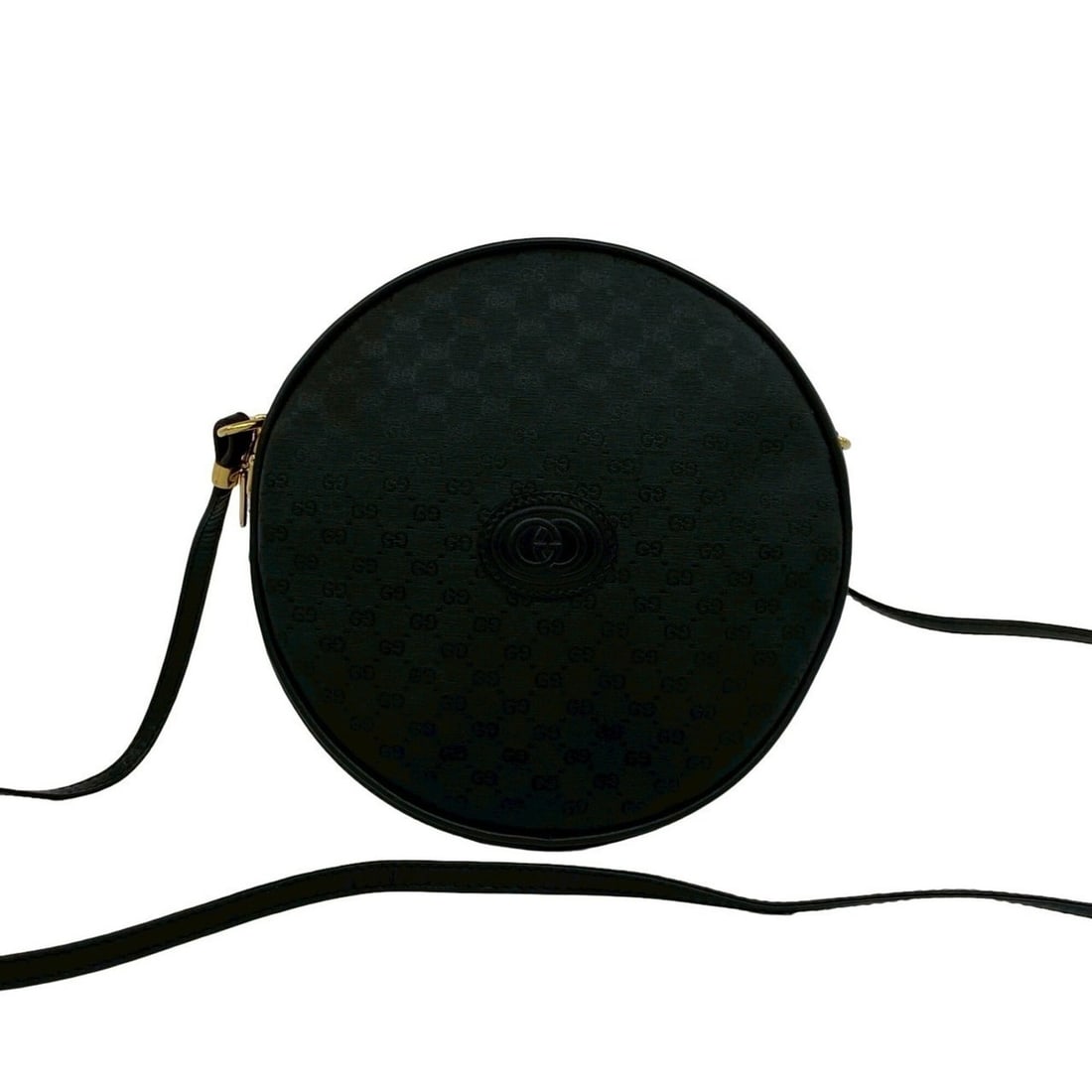 GUCCI Vintage Micro GG Logo Leather Shoulder Bag/Pouch/Sacoche, Black, 17095: --- Catalog ---Category: SizeSize (HxWxD): 19cm x 19cm x 7cm / 7.48'' x 7.48'' x 2.75''Category: DesignType: Pochette, Shoulder bagColor: BlackGender: WomenMaterial: Leather , PVC Category: GeneralBra