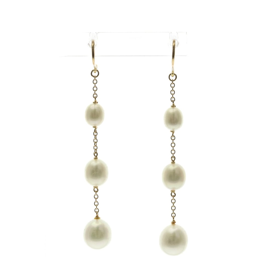 Tiffany By The Yard Pearl Earrings Freshwater Pearl Yellow Gold (18K) Drop Earrings (1 of 18)