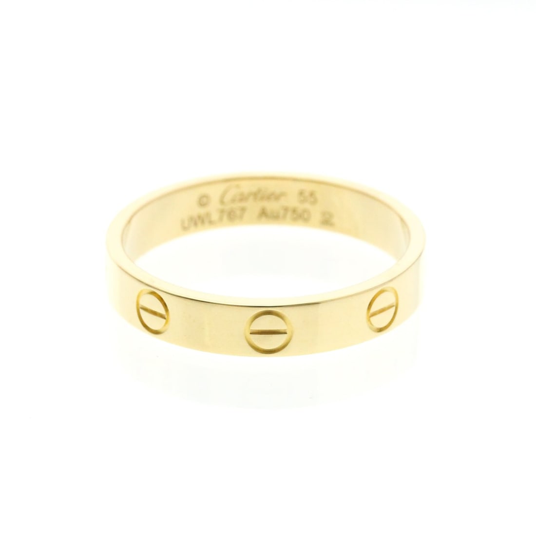 Cartier Mini Love Ring Yellow Gold (18K) Fashion No Stone Band Ring Gold: --- Catalog ---Category: SizeWidth: 3.5mm / 0.14''Weight: 3.4g / 0.11oz.JP Size: 15US Size: 7 1/4Brand Size: 55Category: DesignType: Band ringColor: GoldMetal: GoldStone: No StoneStyle: FashionGender: