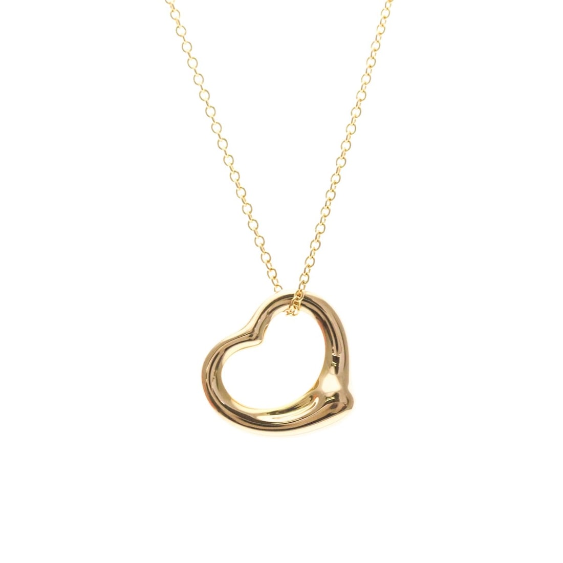 Tiffany Open Heart Pink Gold (18K) No Stone Men,Women Fashion Pendant Necklace (Pink Gold): --- Catalog ---Category: SizeWeight: 4.3g / 0.15oz.Pendant Size: 15.8mm x 15.8mm / 0.62'' x 0.62''Neck Circumference: 40.5 cm / 15.94''Category: DesignColor: Pink goldMetal: GoldStone: No StoneStyle: 