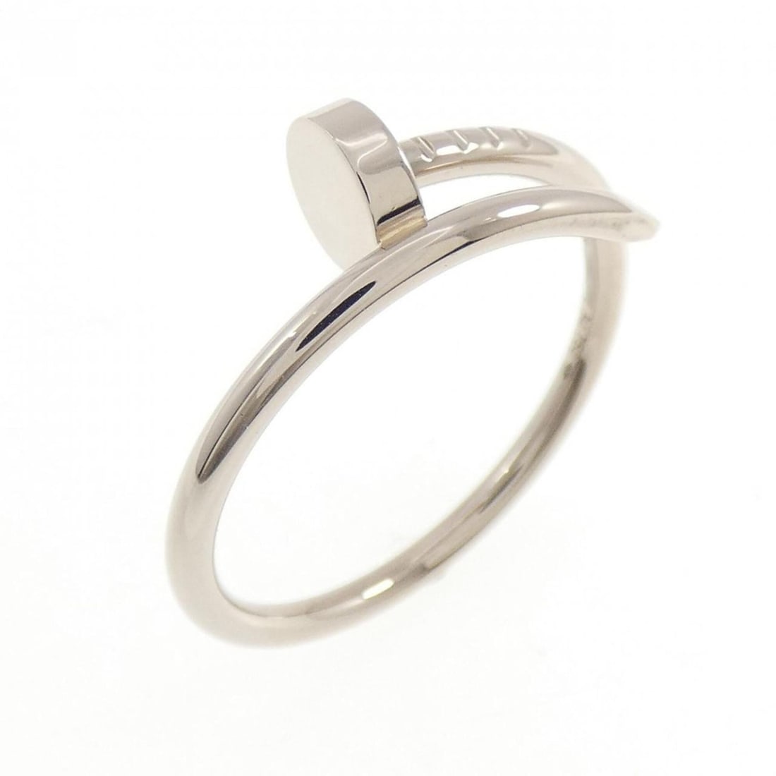 Cartier Juste un Clou Small Ring: --- Catalog ---Category: SizeUS Size: 9.5Brand Size: 59Category: DesignType: Band ringGender: WomenMaterial: White gold (18K)Category: GeneralMPN: B4226000Brand: Cartier--- Item List ---Section: Condi