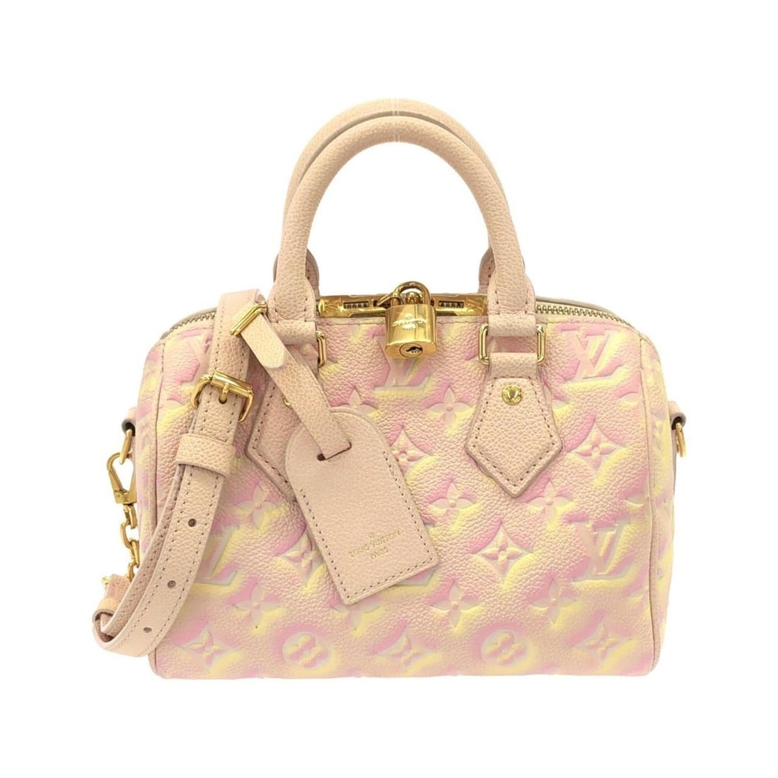 Louis Vuitton Monogram Empreinte (Summer Stardust) Speedy Bandoulière 20cm Boston Bag: --- Catalog ---Category: SizeSize (HxWxD): 15cm x 21cm x 12cm / 5.9'' x 8.26'' x 4.72''Category: DesignType: Boston bagColor: Light pinkGender: WomenMaterial: Leather Hardware Color: GoldLeather/Fur