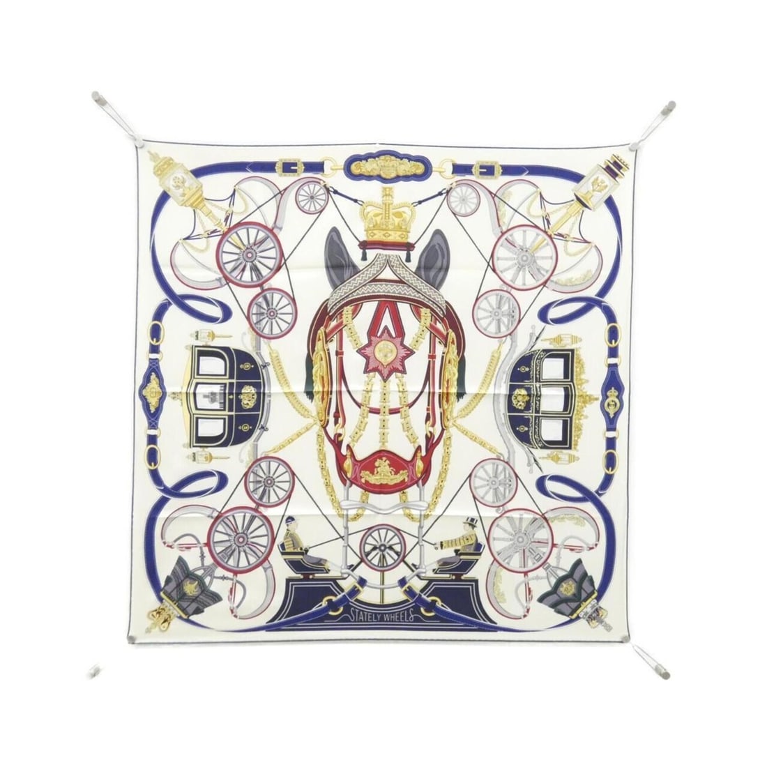 Hermes Stately Wheels Carre 004163S Scarf/Muffler: --- Catalog ---Category: SizeSize (LxW): 90cm x 90cm / 35.43'' x 35.43''Category: DesignType: ScarfColor: Beige, BordeauxGender: Women,MenMaterial: Silk Category: GeneralMPN: 004163SBrand: Hermes---