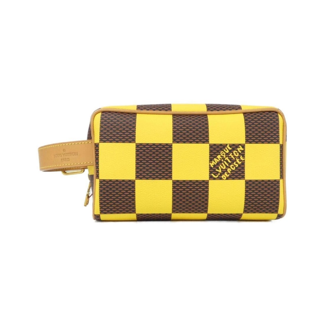 Louis Vuitton Damier Pop Rocker Dopp Kit N40567 Handbag Pouch: --- Catalog ---Category: SizeSize (HxWxD): 13cm x 23cm x 12cm / 5.11'' x 9.05'' x 4.72''Category: DesignType: Handbag, PouchColor: Ebene, YellowGender: Men,WomenMaterial: Coated canvas Hardware