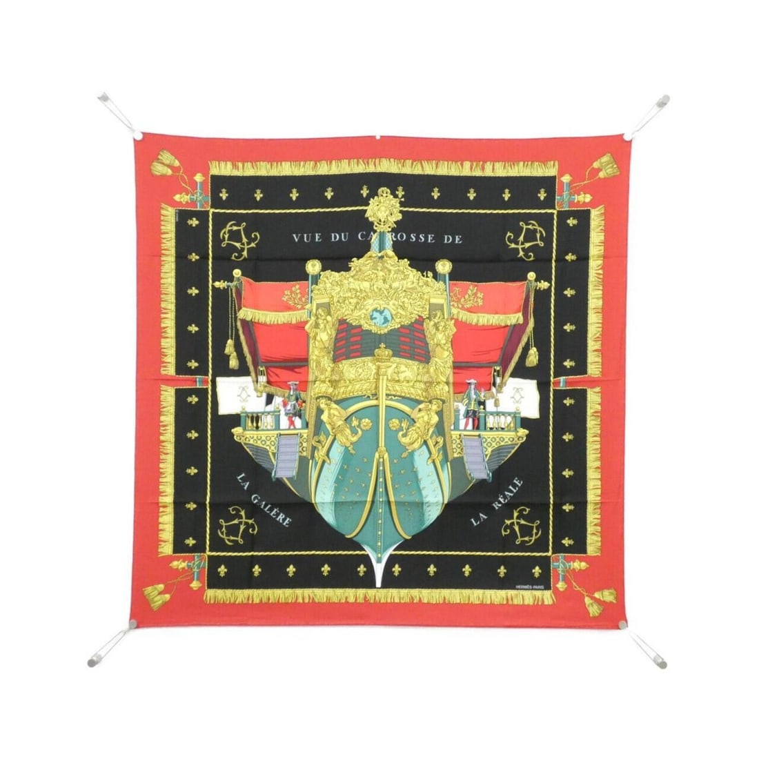 Hermes VUE DU CARROSE Carre Scarf Muffler: --- Catalog ---Category: SizeSize (LxW): 90cm x 90cm / 35.43'' x 35.43''Category: DesignType: ScarfColor: Black, BrownGender: Men,WomenMaterial: Silk Category: GeneralBrand: Hermes--- Item List ---Sec