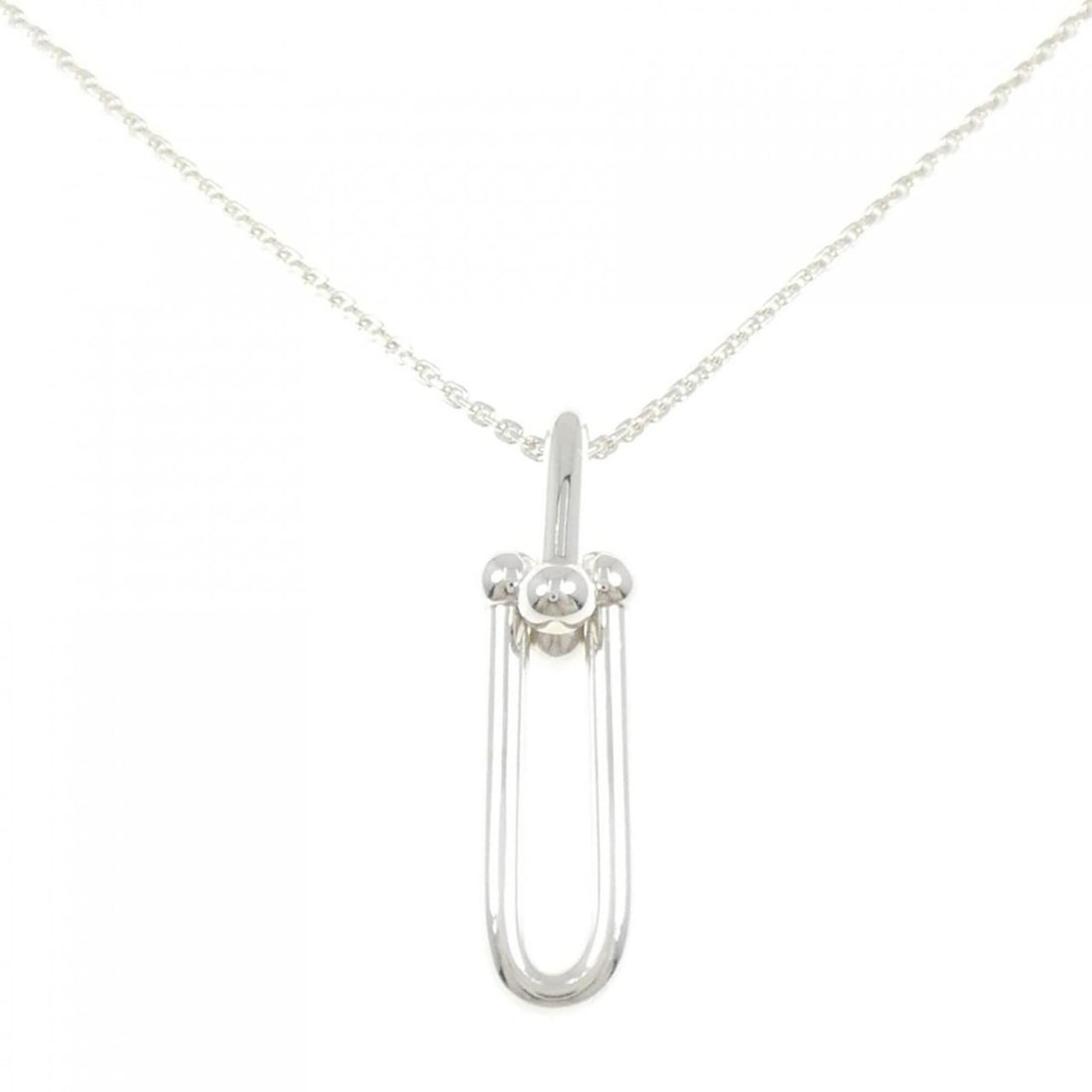Tiffany Link Necklace: --- Catalog ---Category: SizePendant Size: 35.4mm x 9.2mm / 1.39'' x 0.36''Neck Circumference: 56 cm / 22.04''Category: DesignGender: Men,WomenMaterial: Silver 925Pendant Type: PendantNecklace Type: