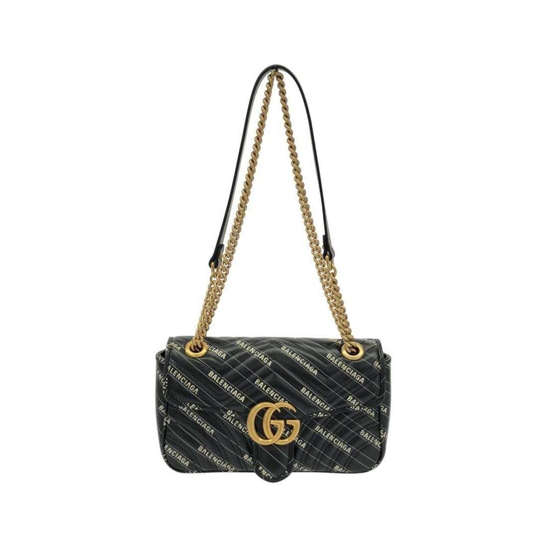 Gucci 443497 UK5AT Shoulder Bag: --- Catalog ---Category: SizeSize (HxWxD): 16.5cm x 25.5cm x 7cm / 6.49'' x 10.03'' x 2.75''Category: DesignType: Shoulder bagColor: Black, WhiteGender: WomenMaterial: Leather Category: GeneralMPN: