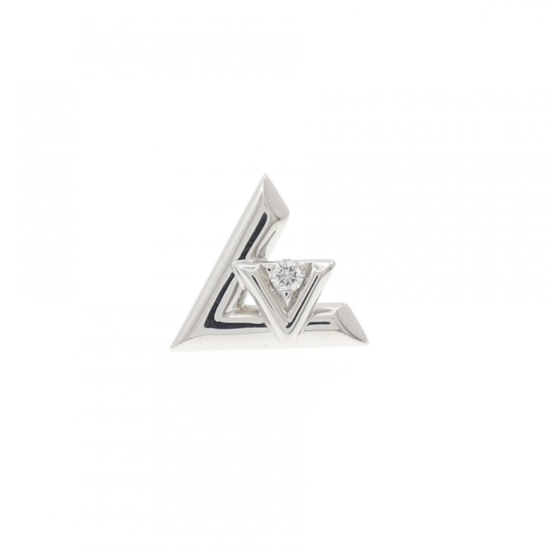 Louis Vuitton Puss LV Volt One Earring (Single Earring): --- Catalog ---Category: SizeSize (HxWxD): 9.70mm x 11.00mm / 0.38'' x 0.43''Category: DesignType: Stud earringsGender: Women,MenMaterial: White gold (18K)Single earring: YesCategory: GeneralMPN: