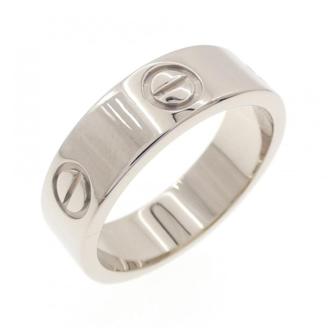 Cartier Love Ring: --- Catalog ---Category: SizeUS Size: 6.5Brand Size: 53Category: DesignType: Band ringGender: WomenMaterial: White gold (18K)Category: GeneralBrand: Cartier--- Item List ---Section: ConditionRanking: 
