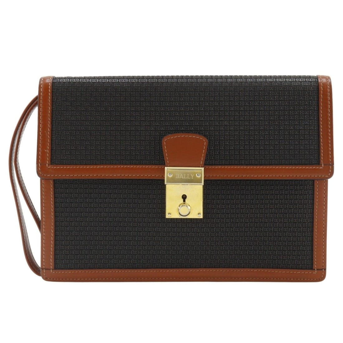 Bally BALLY B logo clutch bag, PVC x leather, black, flap, logo, men's.: --- Catalog ---Category: SizeSize (HxWxD): 17cm x 24cm x 3cm / 6.69'' x 9.44'' x 1.18''Category: DesignType: Shoulder bagColor: BlackGender: Men,WomenMaterial: PVC , Leather Category: GeneralBrand: Ba