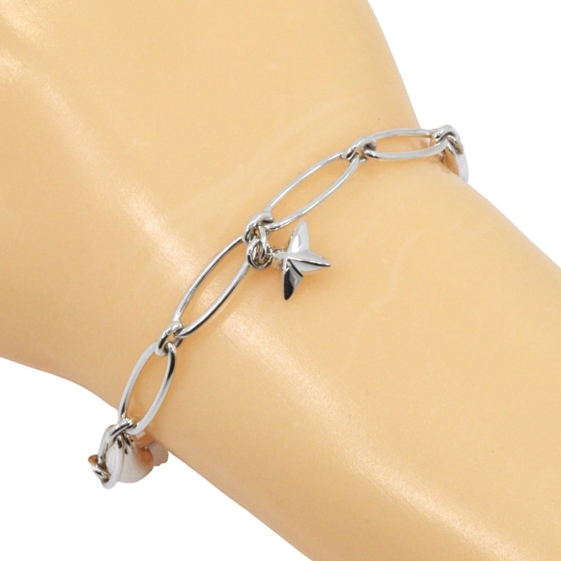 Tiffany & Co. Icon Charm Bracelet, Elsa Peretti Design, Sterling Silver 925, Approx. 11.8g, Women's.: --- Catalog ---Category: SizeLength: 18cm / 7.08''Category: DesignType: Charm braceletGender: WomenMaterial: Silver 925Category: GeneralBrand: Tiffany--- Item List ---Section: ConditionRanking: Rank S