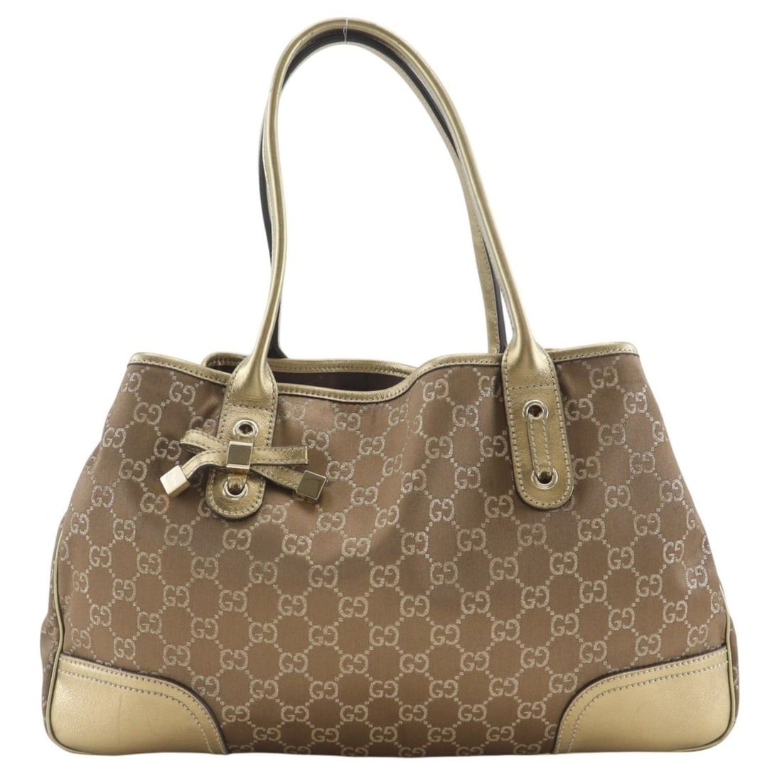Gucci Princy Tote Bag with Ribbon, 163805, GG Canvas, Gold A4 Size, Pretty, Women's: --- Catalog ---Category: SizeSize (HxWxD): 23cm x 36cm x 10cm / 9.05'' x 14.17'' x 3.93''Category: DesignType: Tote bagColor: GoldGender: WomenMaterial: GG canvas Category: GeneralMPN: 163805Brand: Gu