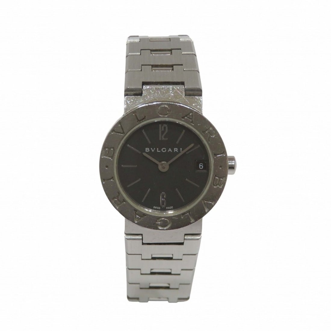 Bulgari Watch, Total Weight 44.6g, Stainless Steel, Quartz, Black Dial, BB23SS: --- Catalog ---Category: SizeWrist Size: 13.5cm / 5.31''Case Diameter: 23mm / 0.91''Category: DesignType: WristwatchGender: WomenColor (Dial): BlackMaterial (Band): Stainless steelMaterial (Case): Sta