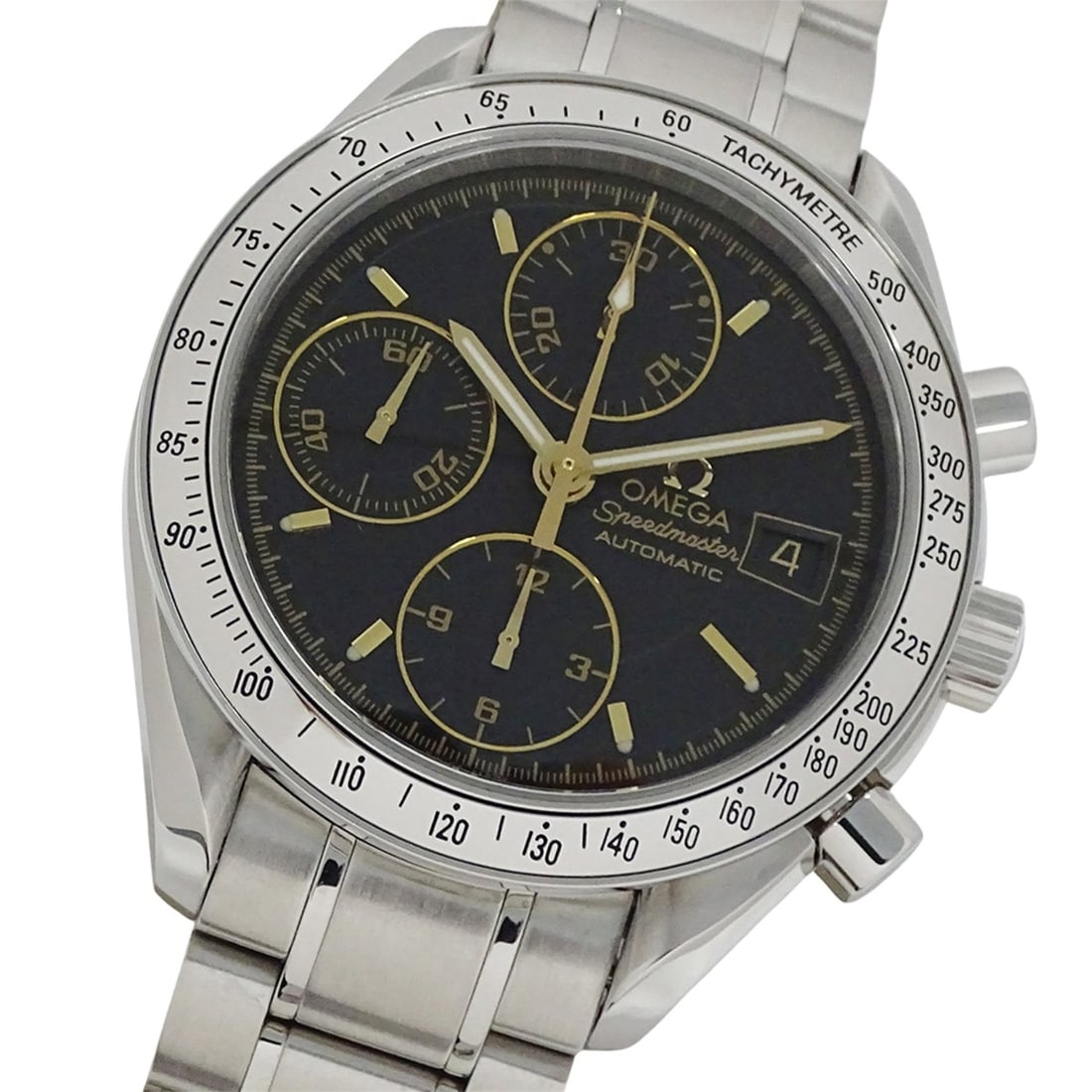 Omega Speedmaster Date 3513.54 Men's Watch, Brand Name, Chronograph, Automatic, Stainless Steel: --- Catalog ---Category: SizeWrist Size: 18cm / 7.08''Case Diameter: 39mm / 1.54''Category: DesignType: WristwatchGender: MenColor (Dial): BlackMaterial (Band): Stainless steelMaterial (Case): Stainle