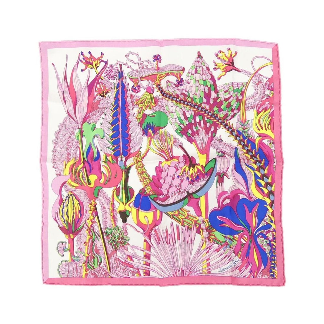 Hermes Hermès Gavroche Petit Scarf: --- Catalog ---Category: SizeSize (LxW): 45cm x 45cm / 17.71'' x 17.71''Category: DesignType: ScarfColor: Blue, PinkGender: Men,WomenMaterial: Silk Category: GeneralBrand: Hermes--- Item List