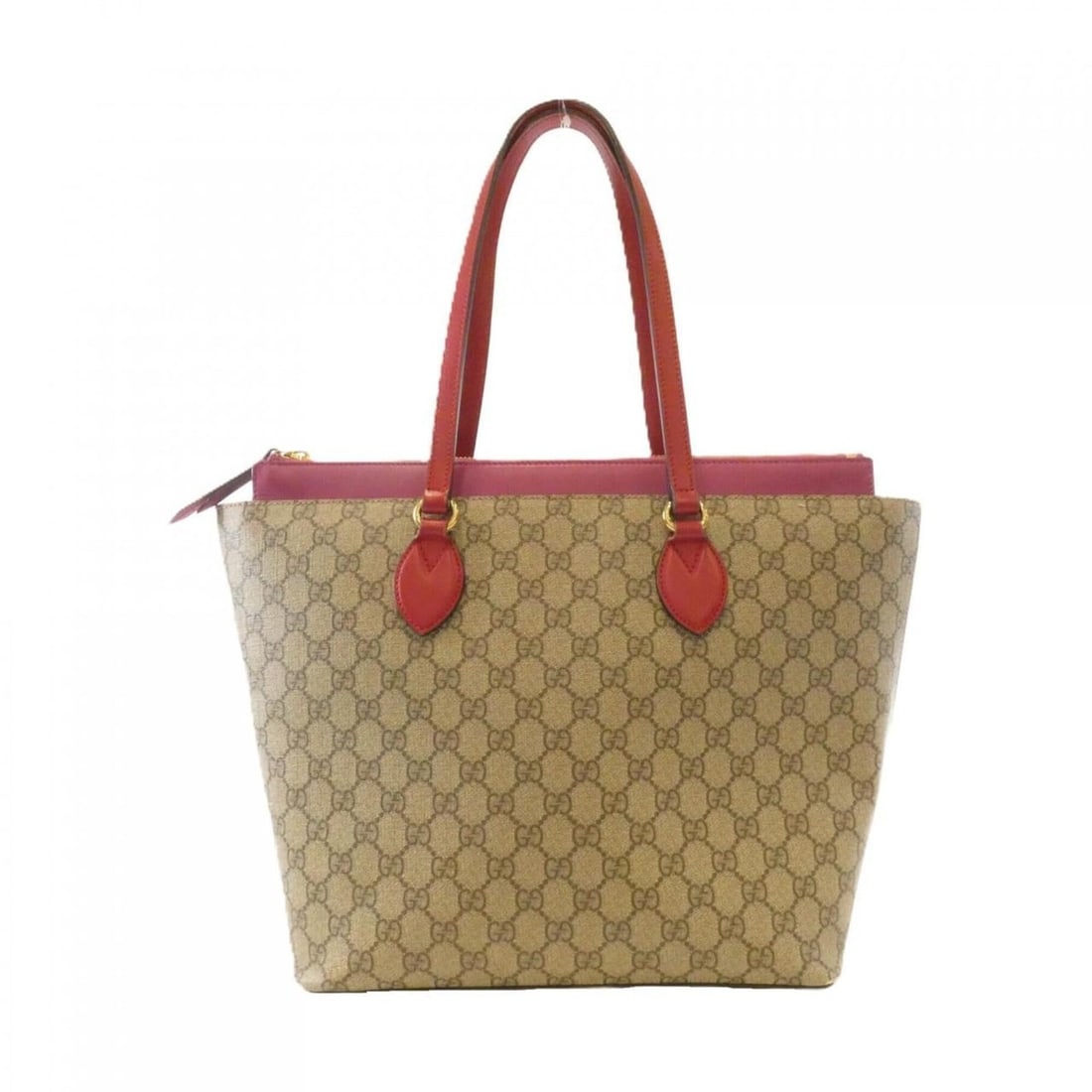 Gucci 415721 KLQIG handbag: --- Catalog ---Category: SizeSize (HxWxD): 29cm x 29cm x 12cm / 11.41'' x 11.41'' x 4.72''Category: DesignType: HandbagColor: Beige, Red colorGender: WomenMaterial: GG Supreme , Leather Hardware