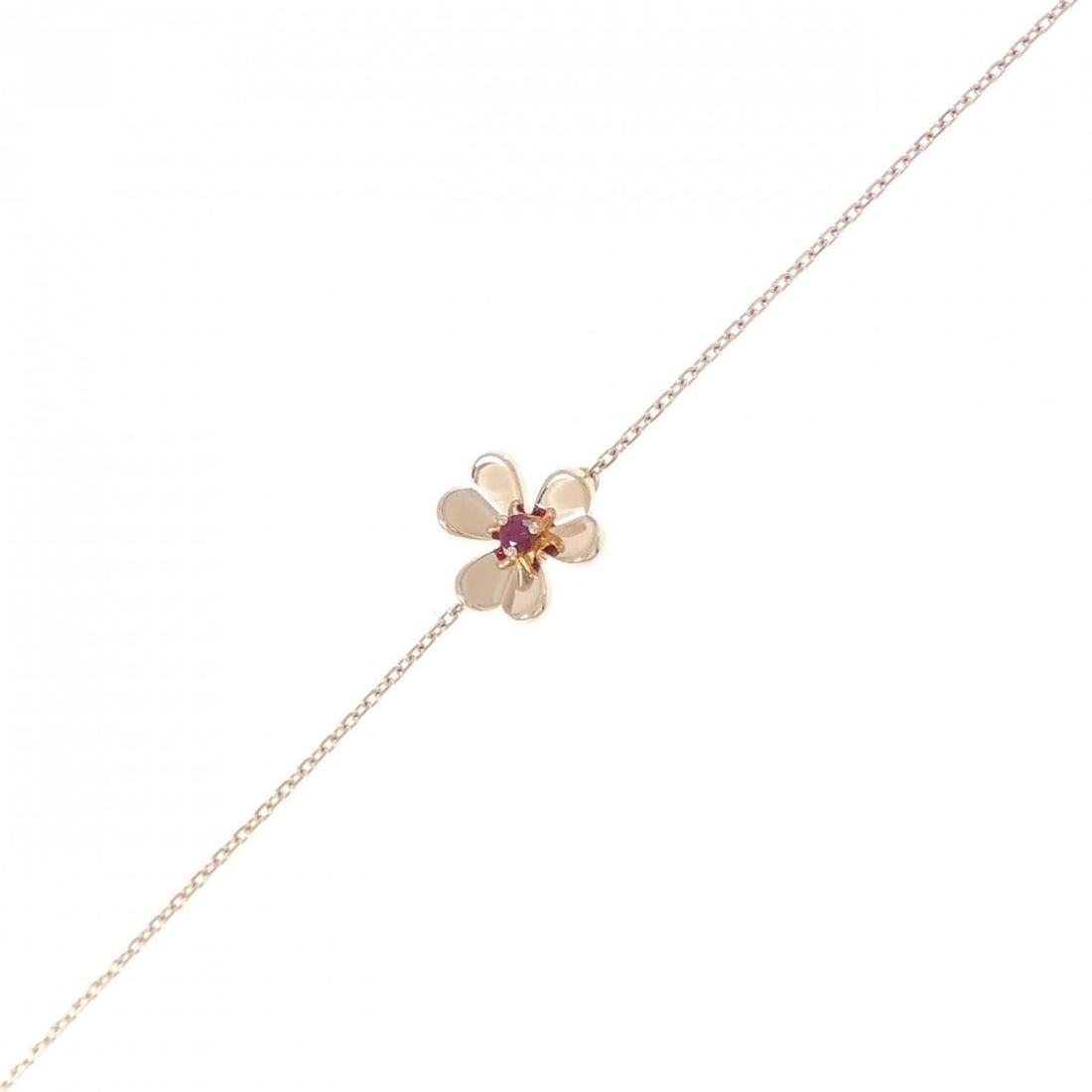 Van Cleef & Arpels Frivole Mini Bracelet: --- Catalog ---Category: SizeWidth: 1.02cm / 0.4''Length: 16cm - 17cm / 6.29'' - 6.69''Weight: 2.2g / 0.07oz.Category: DesignType: Charm braceletStone: RubyGender: WomenMaterial: Pink gold (18K)Catego