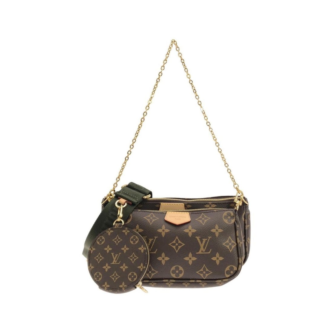 Louis Vuitton Monogram Multi Pochette Accessoires M44813 Shoulder Bag: --- Catalog ---Category: SizeSize (HxWxD): 13cm x 25cm x 4cm / 5.11'' x 9.84'' x 1.57''Category: DesignType: Pochette, Shoulder bagColor: Khaki, MarronGender: Men,WomenMaterial: Coated canvas
